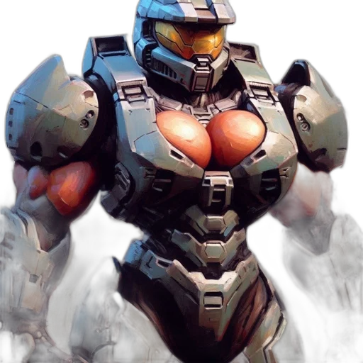 robot, weapon, concept art, 3d render transparent PNG cut-out
