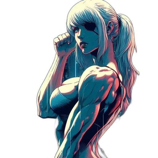 robot, weapon, comic book art, anime transparent PNG cut-out