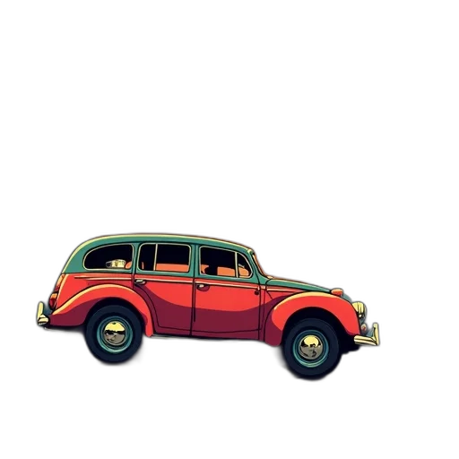 car, pixel art, 3d render, concept art transparent PNG cut-out