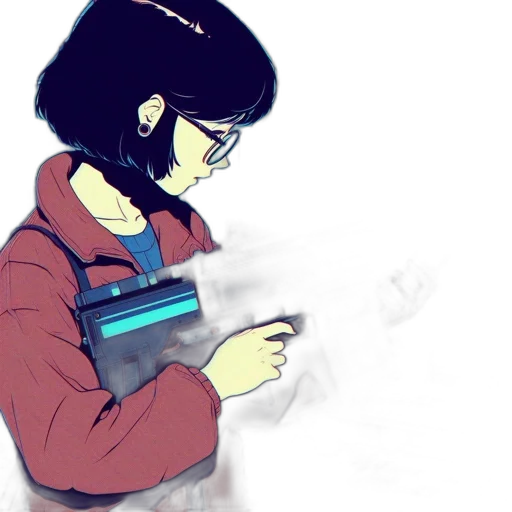 jacket, robot, mask, staff transparent PNG cut-out