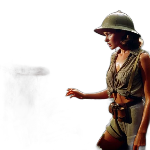 weapon, hat, staff, dress transparent PNG cut-out