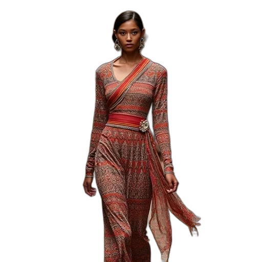 dress, concept art, earth tones, red transparent PNG cut-out