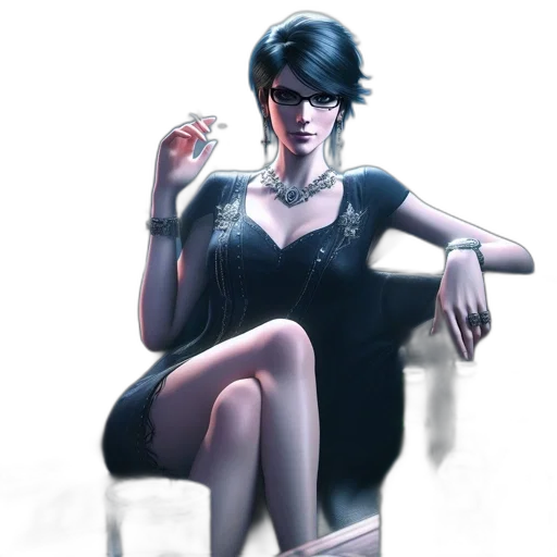 dress, jewelry, staff, face transparent PNG cut-out