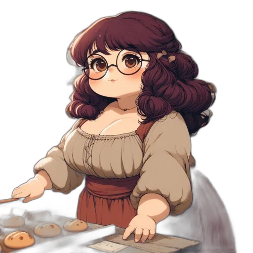 food, dress, staff, pixel art transparent PNG cut-out