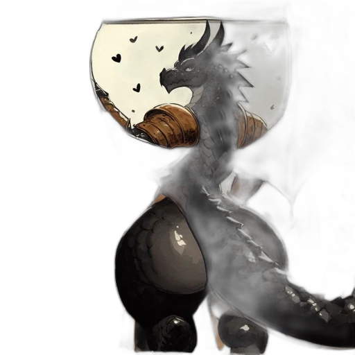 dragon, mask, creature, bottle transparent PNG cut-out