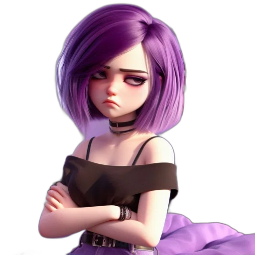 dress, face, staff, hair transparent PNG cut-out