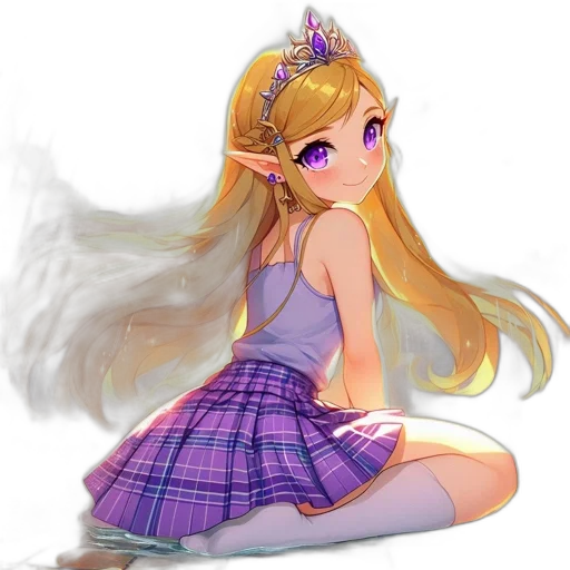 dress, crown, staff, weapon transparent PNG cut-out