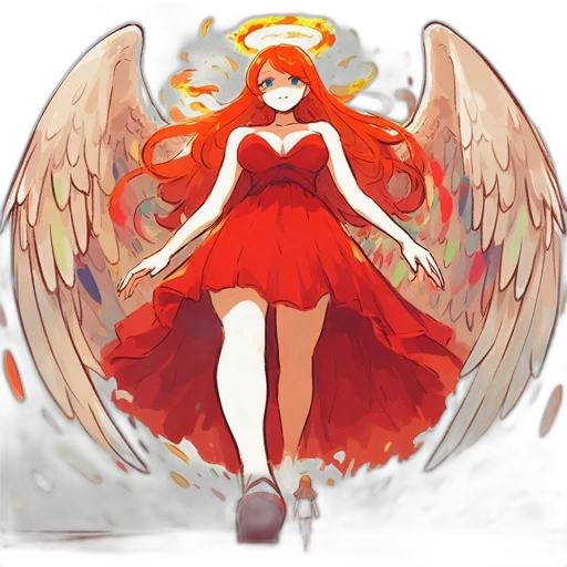 dress, anime, fantasy art, pixel art transparent PNG cut-out