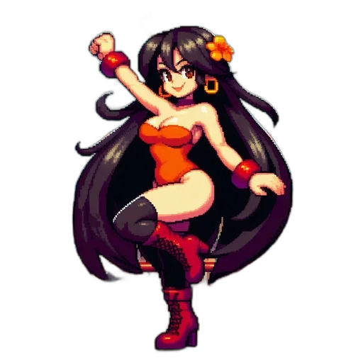 staff, weapon, pixel art, anime transparent PNG cut-out