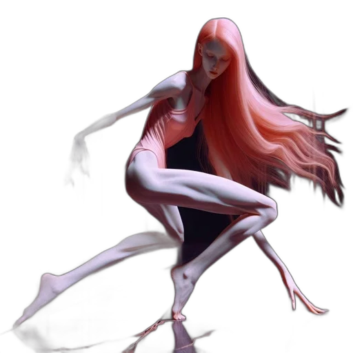 creature, hair, dress, robot transparent PNG cut-out