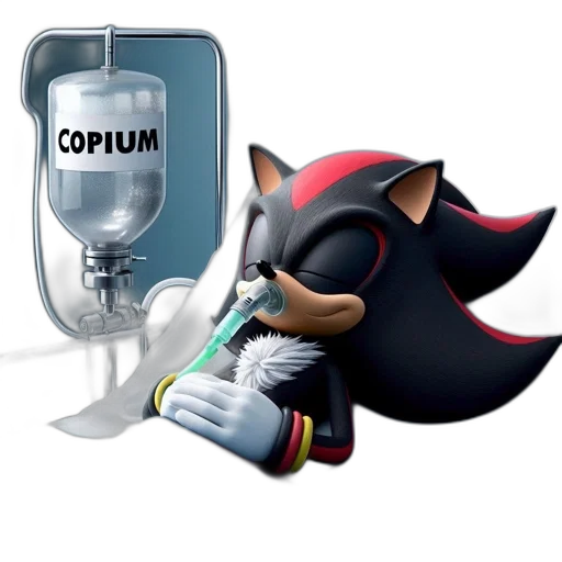 concept art, vaporwave, shadow, hedgehog transparent PNG cut-out