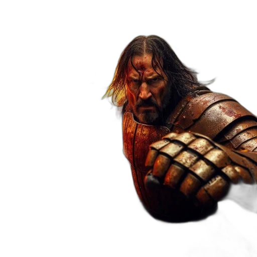 sword, hair, weapon, creature transparent PNG cut-out