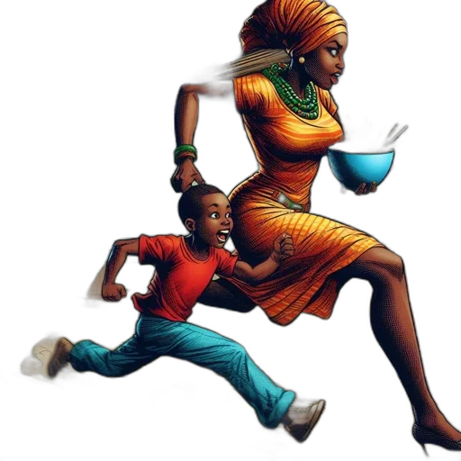 concept art, comic book art, woman, carrying transparent PNG cut-out