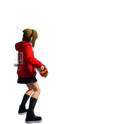 jacket, robot, weapon, staff transparent PNG cut-out