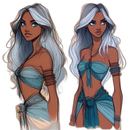 dress, concept art, fantasy art, comic book art transparent PNG cut-out