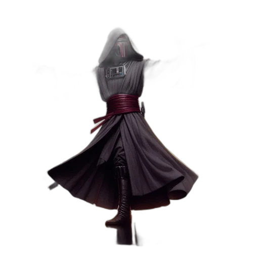 dress, staff, jacket, mask transparent PNG cut-out