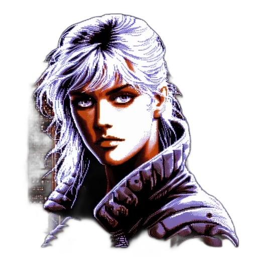 face, jacket, dragon, sword transparent PNG cut-out