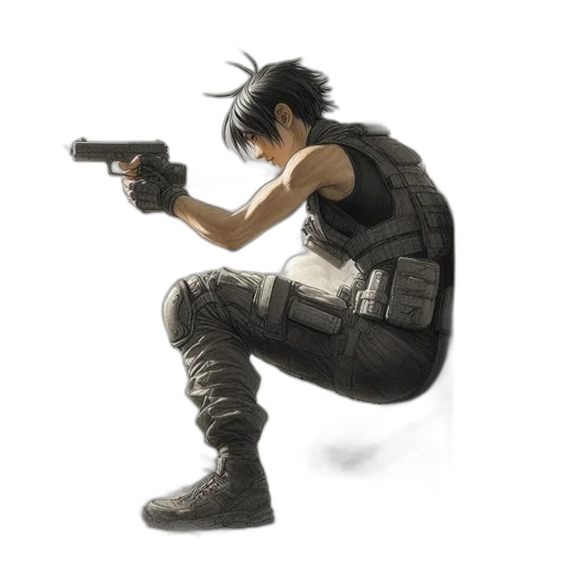 weapon, concept art, comic book art, pixel art transparent PNG cut-out
