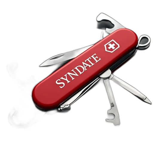 staff, 3d render, red, swiss transparent PNG cut-out