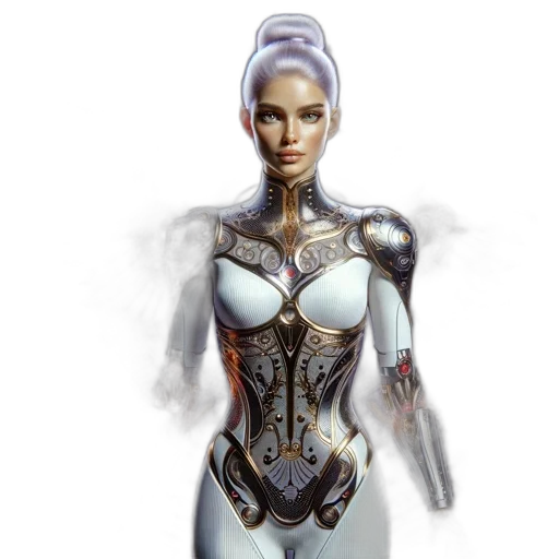 robot, dress, jewelry, concept art transparent PNG cut-out