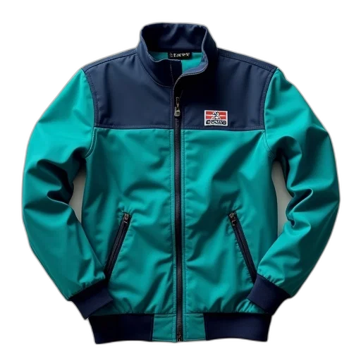 jacket, vaporwave, blue, green transparent PNG cut-out