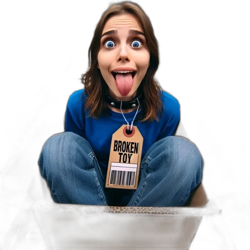 staff, woman, sits, cardboard transparent PNG cut-out