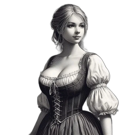 dress, face, crown, jewelry transparent PNG cut-out