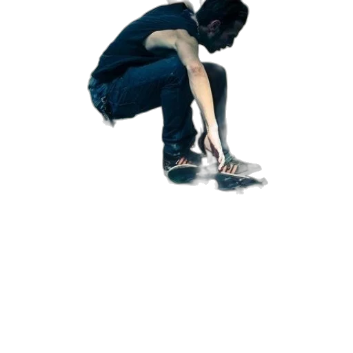 shoes, staff, jacket, creature transparent PNG cut-out