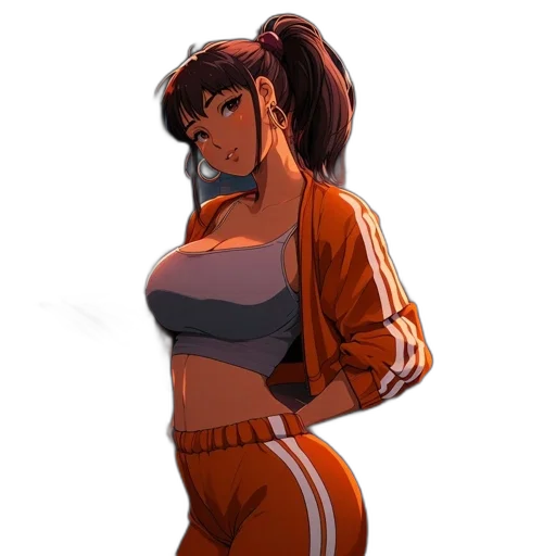 jacket, dress, staff, weapon transparent PNG cut-out