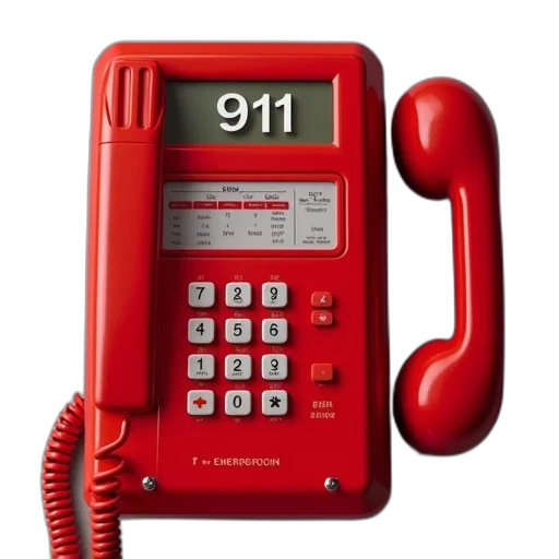 staff, red, 911, emergency transparent PNG cut-out