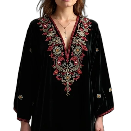 dress, jacket, jewelry, dark transparent PNG cut-out