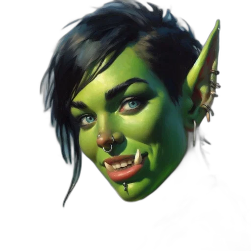 face, mask, staff, creature transparent PNG cut-out