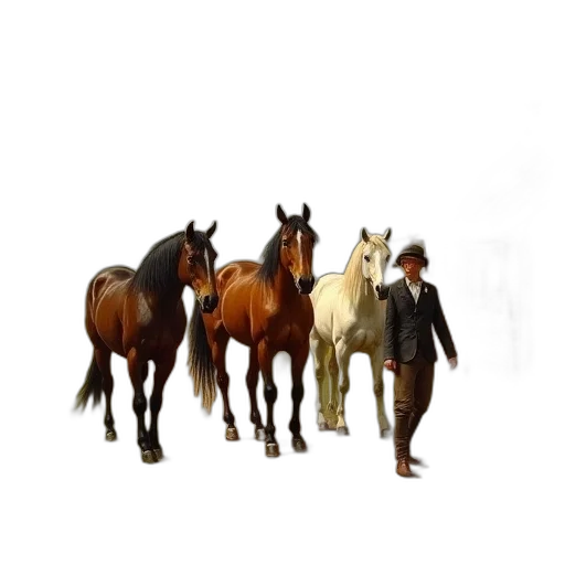 animal, staff, hat, photorealistic transparent PNG cut-out
