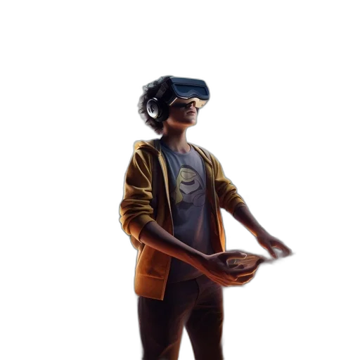 staff, robot, jacket, hat transparent PNG cut-out
