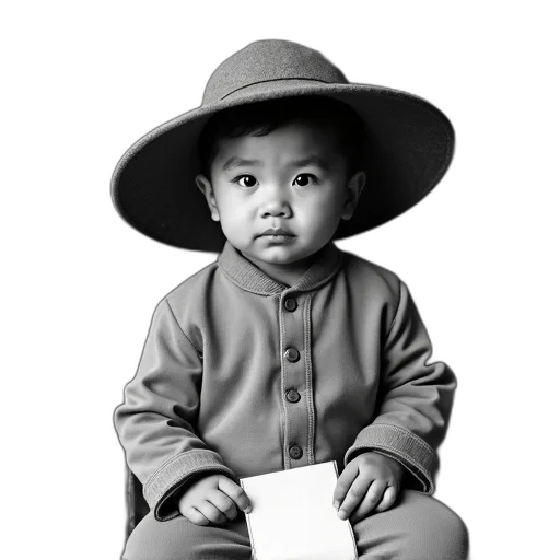 hat, face, jacket, staff transparent PNG cut-out