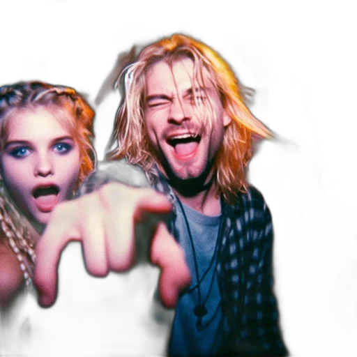 hair, watercolor, vaporwave, festive transparent PNG cut-out