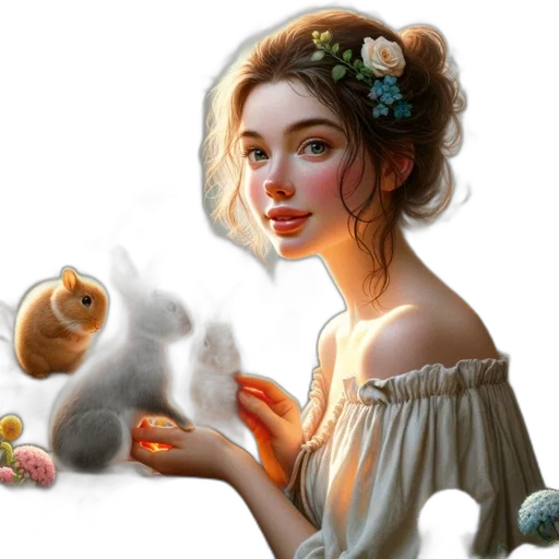 jewelry, dress, staff, fantasy art transparent PNG cut-out