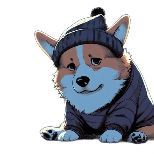 hat, animal, jacket, staff transparent PNG cut-out