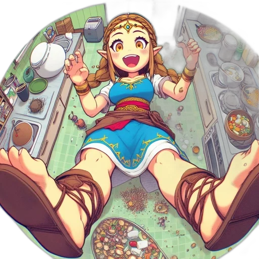 food, pixel art, anime, concept art transparent PNG cut-out