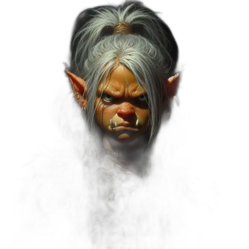 face, mask, staff, creature transparent PNG cut-out