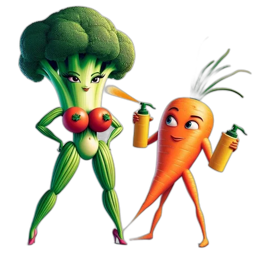 food, concept art, two, anthropomorphic transparent PNG cut-out