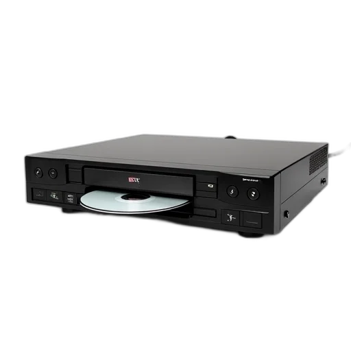 3d render, black, dvd, player transparent PNG cut-out