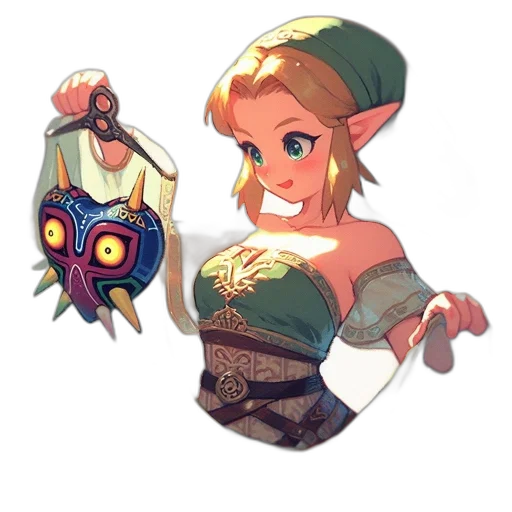 dress, staff, crown, mask transparent PNG cut-out