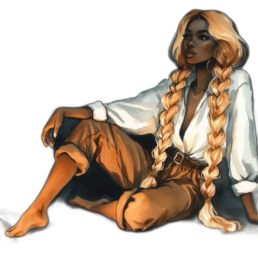 hair, dress, concept art, fantasy art transparent PNG cut-out