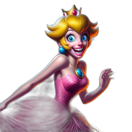 crown, dress, concept art, 3d render transparent PNG cut-out