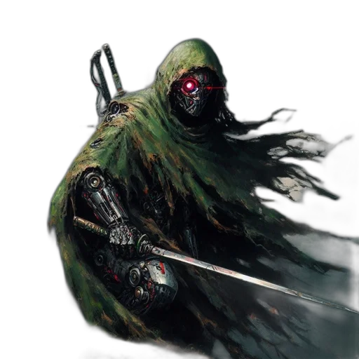 creature, mask, weapon, staff transparent PNG cut-out