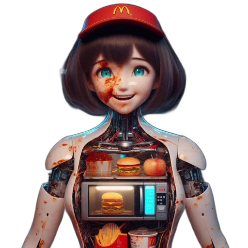 robot, food, dress, concept art transparent PNG cut-out