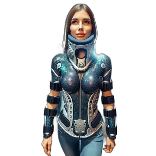 robot, jacket, face, dress transparent PNG cut-out