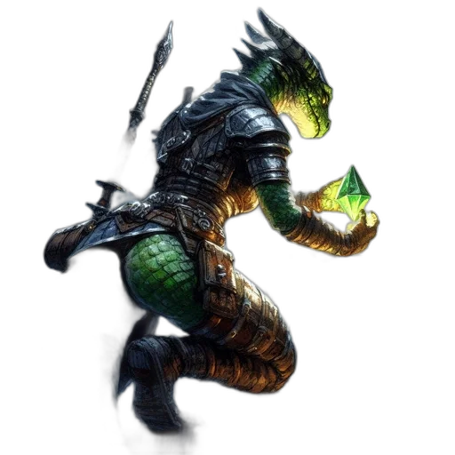 dragon, creature, staff, weapon transparent PNG cut-out