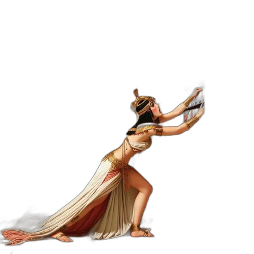 dress, staff, sword, jewelry transparent PNG cut-out